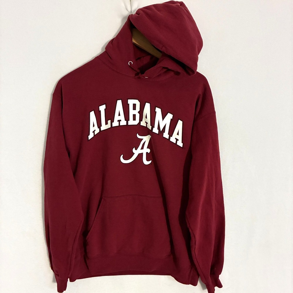 Vintage Alabama Crimson Tide Victory Hoodie Mens M Red Logo Pullover Sporty